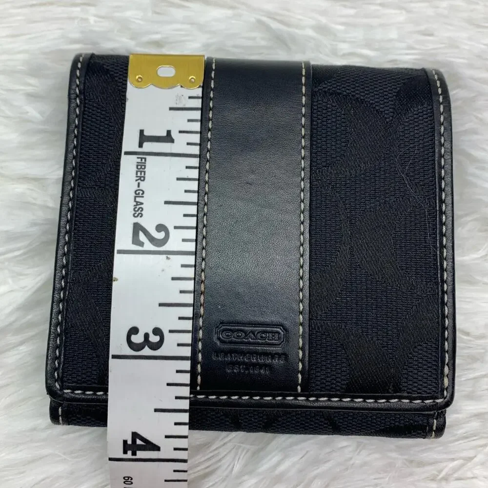 y2k COACH Leatherware Signature Canvas Medium Wallet - Picture 12 of 12